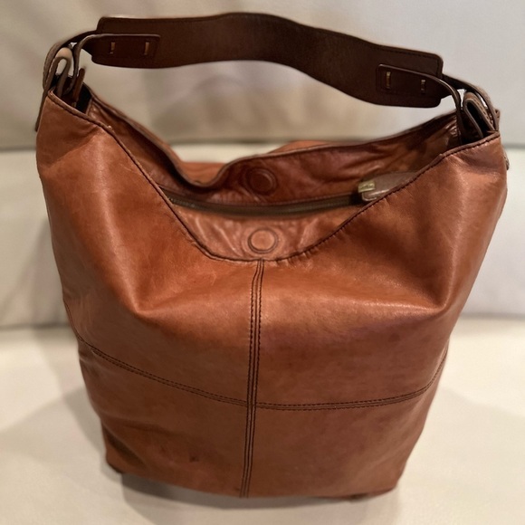 Kooba Large Brown Leather Tote Bag Purse Handbag Boho - Picture 3 of 16